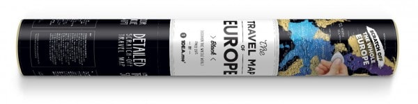 1DEA.me Скретч карта світу Travel Map Black Europe (13070)